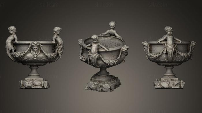 3D model Cherubs on vase (STL)
